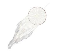 Acchiappa Sogni Boho Decorativo in Corda di Cotone e Piume | Decorazioni per Pareti, Stile Romantico e Creativo, Leggero, Facile da Installare, per Esterni e Spazi Verdi
