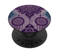 Acchiappasogni Boho Magic Batik Etnico Strega Viola Sogni PopSockets PopGrip Adesivo