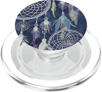 Acchiappasogni Boho Magic Dark Feather Cute Witchy Blue Dreams PopSockets PopGrip per MagSafe