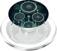 Acchiappasogni Boho Magic Dark Feather Witchy Green Dreams PopSockets PopGrip per MagSafe