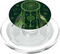 Acchiappasogni Boho Magic Dark Feather Witchy Green Dreams PopSockets PopGrip per MagSafe