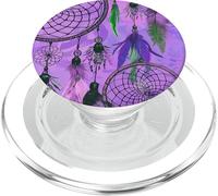 Acchiappasogni Boho Magic Dark Feather Witchy Purple Dreams PopSockets PopGrip per MagSafe