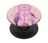 Acchiappasogni Boho Rainbow Viola Piuma Dreams Blush Rosa PopSockets PopGrip Adesivo