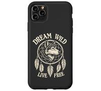 Acchiappasogni Boho stile nativo americano lupo spirito animale Custodia per iPhone 11 Pro Max