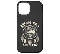 Acchiappasogni Boho stile nativo americano lupo spirito animale Custodia per iPhone 12 mini