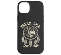Acchiappasogni Boho stile nativo americano lupo spirito animale Custodia per iPhone 14 Plus