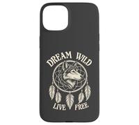 Acchiappasogni Boho stile nativo americano lupo spirito animale Custodia per iPhone 15 Plus