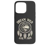 Acchiappasogni Boho stile nativo americano lupo spirito animale Custodia per iPhone 15 Pro Max