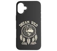 Acchiappasogni Boho stile nativo americano lupo spirito animale Custodia per iPhone 16 Plus
