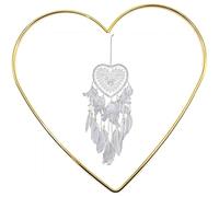 Acchiappasogni Cerchi in metallo Anelli acchiappasogni a forma di cuore per accessori da appendere per campanelli eolici da matrimonio fai da te