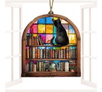 Acchiappasogni, Ciondolo in colorato Acrilico per Finestra di Gatto, Decorazione da Parete con Motivi Chiari per Giardino, Parete, Finestra, Balcone