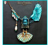 Acchiappasogni Collana Gioiello Sciamano Tribale Ala Aquila Turchese Bigiotteria