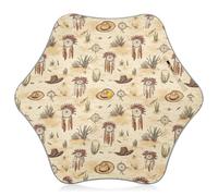 Acchiappasogni da cowboy occidentale, cappello indiano, protezione da pioggia, sole e vento, ombrelli per bambini, con striscia riflettente, da viaggio, a prova di pizzicamento, per bambini e ragazze