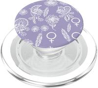 Acchiappasogni da donna con simbolo femminismo luna viola pastello Boho PopSockets PopGrip per MagSafe