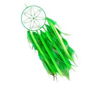 Acchiappasogni decorativi irlandesi intrecciati a mano con piume verdi con anelli di ferro e perline per migliorare l'estetica della stanza