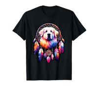 Acchiappasogni dei Grandi Pirenei Floreale Spirituale Boho Style Art Maglietta