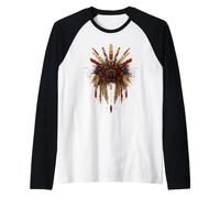 Acchiappasogni Indiano, con Piume e Piume Maglia con Maniche Raglan
