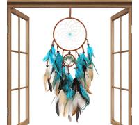 Acchiappasogni - Ornamento Da Parete Boho In Metallo Con Piume Da 60 Cm | Acchiappasogni Da Appendere All'albero Della Vita Realizzato A Mano | Decorazione In Stile Retrò Dei Nativi Americani Per Il