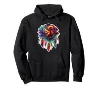 Acchiappasogni scoiattolo floreale spirituale Boho Style Art Felpa con Cappuccio