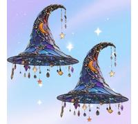 Acchiappasole 2025 2D magico cappello da strega design per decorazioni di Halloween, decorazione magica per finestre per stagione spettrale, regalo gotico per la stanza, acchiappasole in acrilico