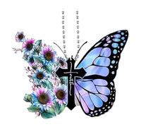 Acchiappasole a forma di farfalla, in acrilico, con ciondolo a forma di farfalla, da appendere alla finestra, ornamento con catena o corda (colore casuale), decorazione a farfalla in acrilico