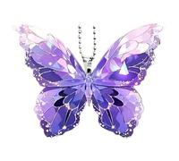 Acchiappasole a forma di farfalla, in acrilico, con ciondolo a forma di farfalla, da appendere alla finestra, ornamento con catena o corda (colore casuale), decorazione a farfalla in acrilico