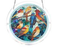 Acchiappasole a Puzzle in Acrilico - Decorazione Sospesa Da Finestra Fai-Da-Te E Creatore Di Arcobaleni - Effetto Vetro Colorato E Riflessi Di Luce - Decorazione per La Casa(Style E,8 in/20.5 cm)