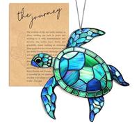 Acchiappasole Acchiappa Sole Suncatcher Tartaruga in Stile Vetro Colorato,Decorazioni da Appendere per Finestre e Casa,Decorazioni Giardino per Esterno,Home Decoration per Interni Esterni,Regali Donna