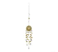 Acchiappasole con intricato design floreale mandala e prismi riflettenti in pietre preziose per interni ed esterni (giallo)
