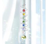Acchiappasole Cristallo, Acchiappa Sole con Doppia Spirale, Cristalli Acchiappasole da Appendere, Sun Catcher Garden Decor, per Interni, Giardini Domestici, Auto Decorazioni da Appendere
