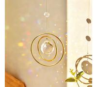 Acchiappasole Cristallo, Appeso Cristallo Acchiappasole per Finestre, Appeso Arcobaleno Prisma Finestra, Suncatcher da Appendere Ciondolo con Prismi per Finestre Giardino Feste