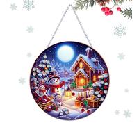 Acchiappasole In Acrilico Colorato - Ciondolo Per Albero Di Natale | Ornamento Per Pittura Su Alberi Di Natale A Doppia Faccia | Bellissimo Modello Di Ornamento Decorativo Natalizio Per Porte,