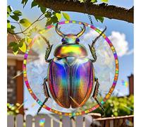 Acchiappasole in acrilico colorato, decorazione da appendere a forma di animale con design stampato in stile vetro colorato, creatore di arcobaleni arte da parete, rifrattore di luce solare per