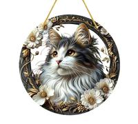 Acchiappasole in acrilico per gatti, acchiappasole per finestra, ornamento per finestra in acrilico, ciondolo acchiappasole per la perdita di animali domestici, decorazione da appendere per la casa e