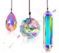 Acchiappasole in Cristallo Sfera di Cristallo e Prisma Ottico Acchiappasole Incantevoli Cristalli Decorativi per Ogni Occasione Prisma Ottico Arcobaleno, Acchiappasole Cristallo per Finestra Casa