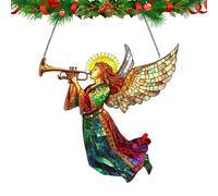 Acchiappasole natalizio per finestra in acrilico, ornamento per albero di Natale con acchiappasole | Acchiappasole angelo di Natale fatto a mano,Ornamenti natalizi per l'acchiappasole, acchiappasole p