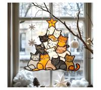 Acchiappasole per albero di Natale a forma di gatto, impilato per albero di Natale da appendere, acchiappasole per gatti, decorazioni per finestre, alberi di Natale, giardini, regali per gli amanti