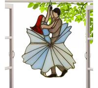 Acchiappasole per finestra, 2D, da appendere, per interni ed esterni, ornamento in acrilico, tema coppia, per, giardino, soggiorno, balcone, caminetto, ingresso