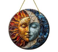 Acchiappasole per finestre con design sole-luna, decorazione in acrilico per finestre da appendere, decorazione per finestre da appendere per tutto l'anno, decorazione primaverile per finestre moderna