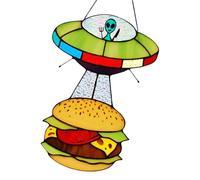 Acchiappasole UFO, acchiappasole alieni - Amburgo, rapimento UFO, acchiappasole in acrilico verniciato, ciondolo UFO, pannello della porta, accessorio per porta della stanza