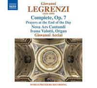 Audio Cd Giovanni Legrenzi - Compiete, Op. 7