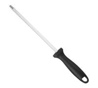 Acciaino Diamantato Affilacoltelli, Affilacoltelli Manuale in Acciaio, 32CM Professionale Affilacoltelli in Diamante, Affilatore di Coltelli per Cucina, Asta di Affilatura con Fori per Appendere Nero