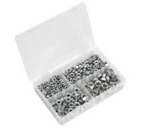 Acciaio Dado Assortimento 320pc 1/4 " -1.3cmUNF - Sealey AB029SN Nuovo