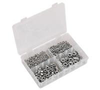 Acciaio Dado Assortimento 370pc M5-M10 Metrico - Sealey AB028SN Nuovo