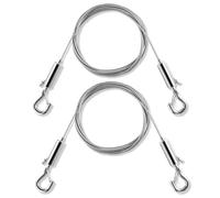 Acciaio Filo Cavo Corda 1/2 Pezzi Di Cornice For Specchio Con Filo Sospensione Regolabile, Resistente, In Acciaio Inossidabile, Luci Da(2Pcs)