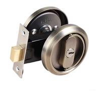 Acciaio inossidabile 304 invisibile per serratura ad anello in rame puro montaggio lingua, design silenzioso, antifurto, lingua quadrata per porte in metallo e legno da 35-50 mm (rame)