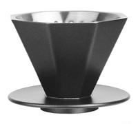 Acciaio inossidabile 304 per gocciolatore V60 per birra manuale con design geometrico ottagonale ed efficienza termica (nero)