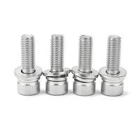 Acciaio inossidabile 304, tre viti a testa esagonale combinate-M5 * 16 (5 pezzi)