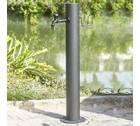 Acciaio inossidabile 304 Verticale Giardino Rubinetto 86 centimetri Colonna d'acqua esterna Design cilindrico Fontana di acqua resistente al gelo per la decorazione del giardino Diametro 5 cm