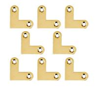 Acciaio inossidabile 90 gradi a forma di L 8 pezzi di staffe angolari piatte in ottone multicolore 27x10 mm(Gold)